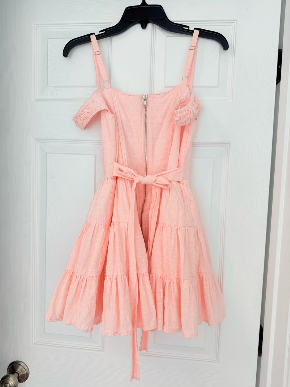 Sugar Thrillz Pink Off-Shoulder Tiered Mini Dress - Picture 3 of 8
